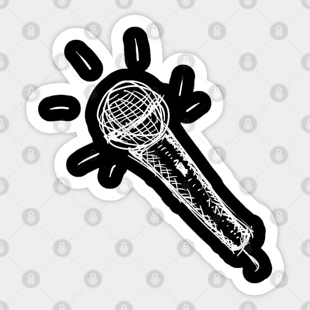 hand drawn microphone Sticker by abdelDes